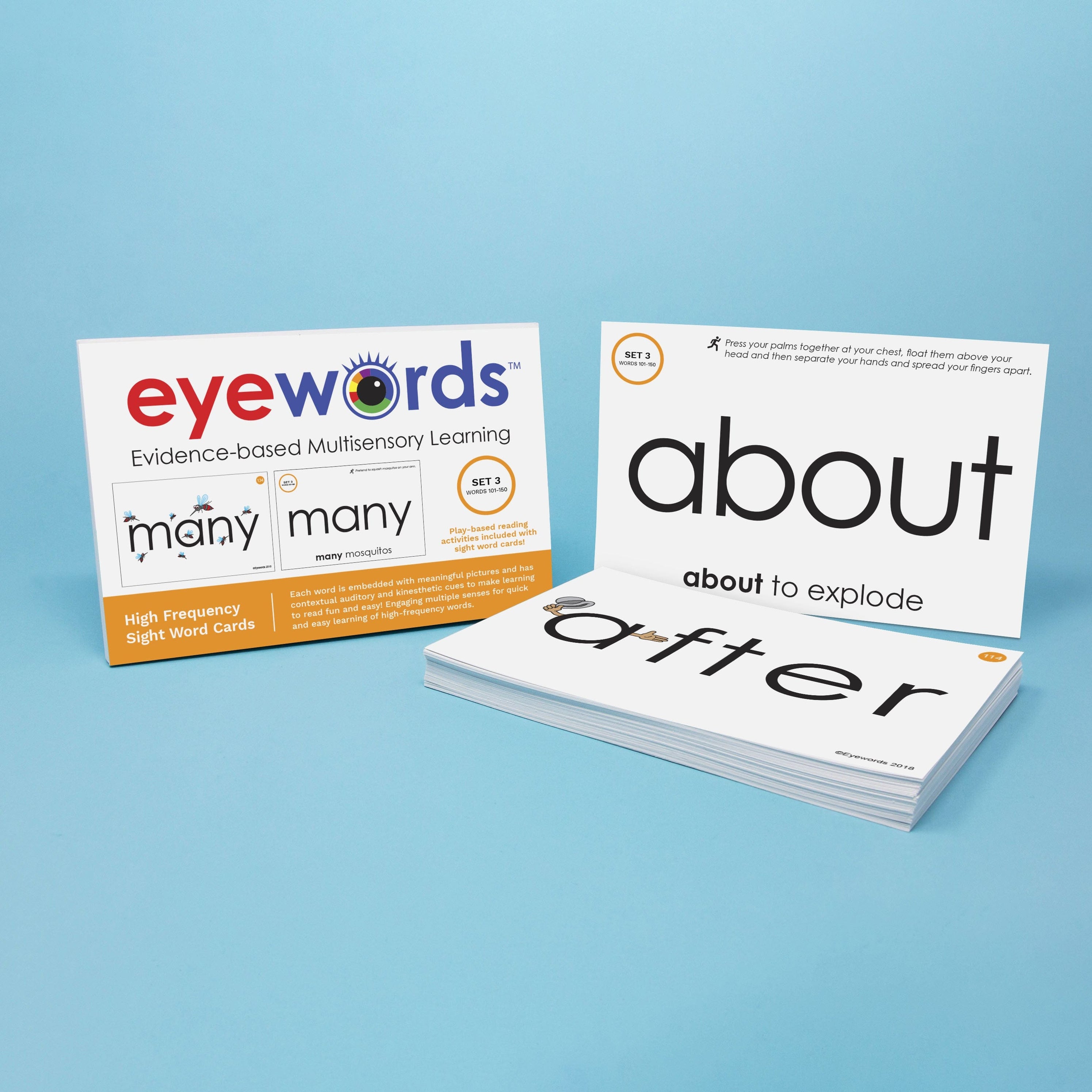 Multisensory Sight Word Cards Set 3 Words 101 150 Eyewords